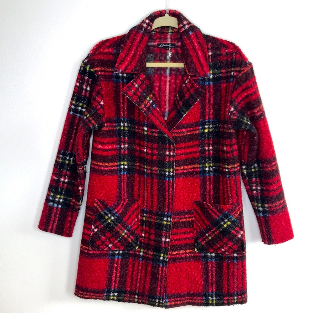 Charlies Red Plaid Women's Coat